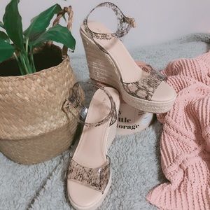 NEW! ALDO Zerrasen Espadrille Wedge Snake Skin